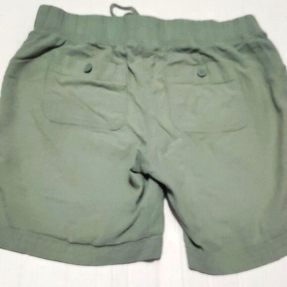 Talbots Sage Green Flat Front Utility Pull On Shorts Athleisure Boho - Picture 6 of 8